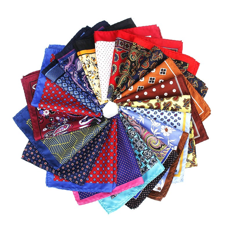 Pocket Square Set - ใหม่แฟชั่นผู้ชายผ้าเช็ดหน้าPocket Squareยอดนิยม 32X32 ซม.ขนาดใหญ่Man Paisley Dotหน้าอกHankiesสำหรับงานแต่งงานชุดว่ายน้ำHanky