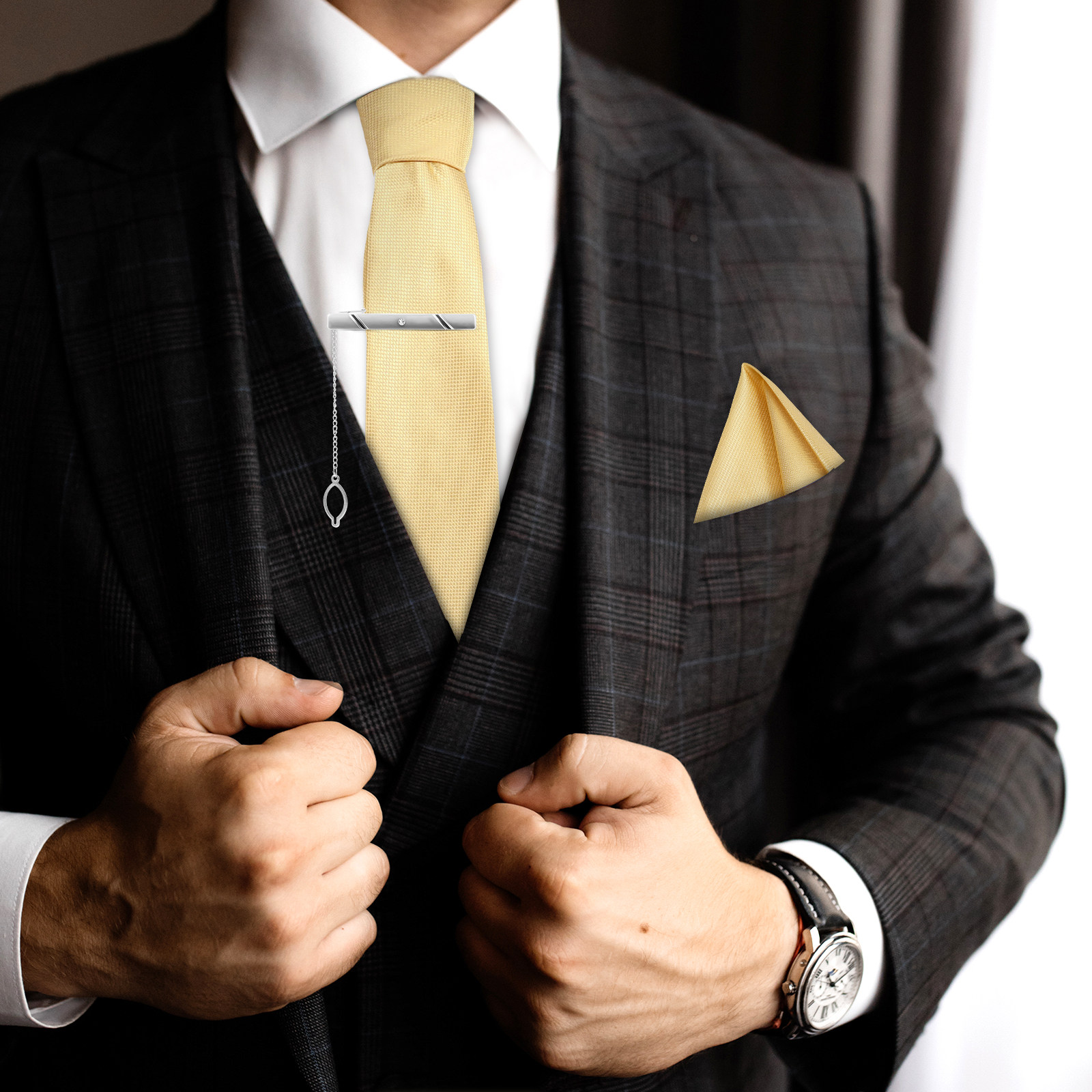 ชุดเนคไท 5 ชิ้น: เนคไท ผ้าพันค - Pocket Square Set บทวิจารณ์และราคา