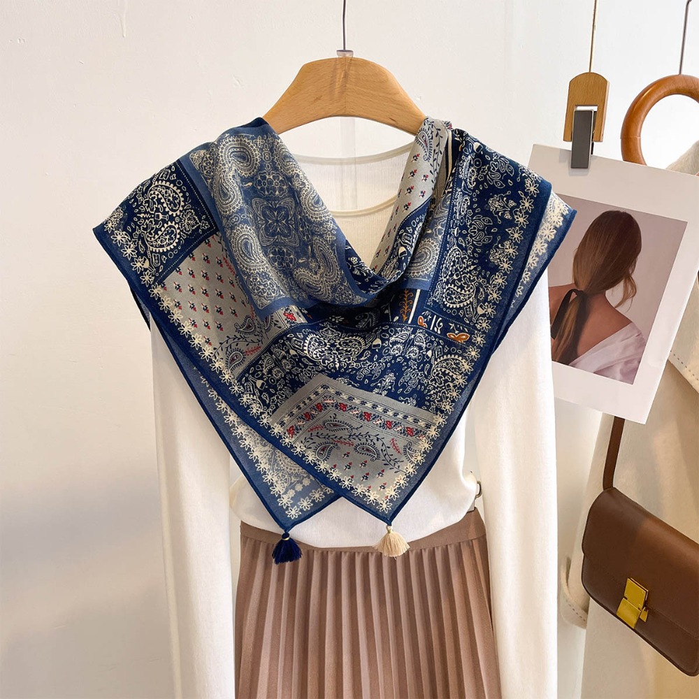 ผ้าพันคอพู่ห้อยสำหรับผู้หญิง ผ - Ascot Neck Scarf บทวิจารณ์และราคา
