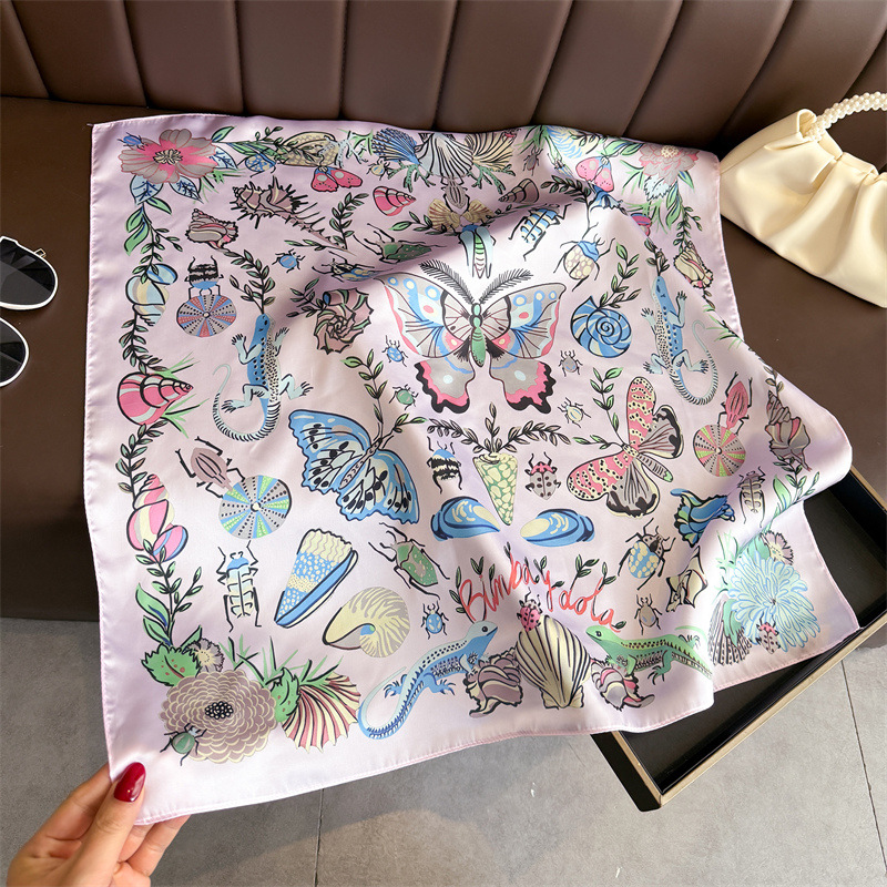 ผ้าพันคอสี่เหลี่ยมหรูหราสำหรับ - Scarf Silk Square บทวิจารณ์และราคา