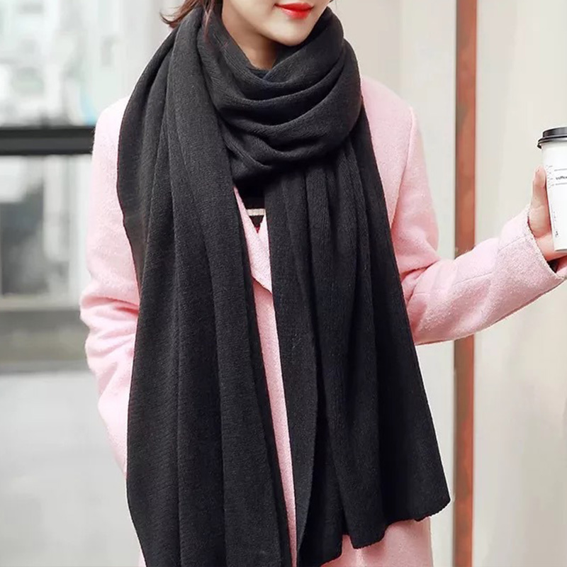 ผ้าพันคอถักไหมพรมเลียนแบบแคชเม - Muffler Men Wool บทวิจารณ์และราคา