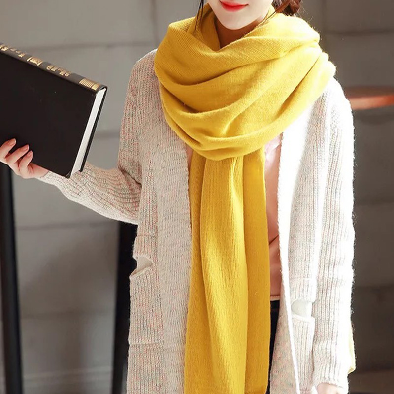 ผ้าพันคอถักไหมพรมเลียนแบบแคชเม - Muffler Men Wool บทวิจารณ์และราคา