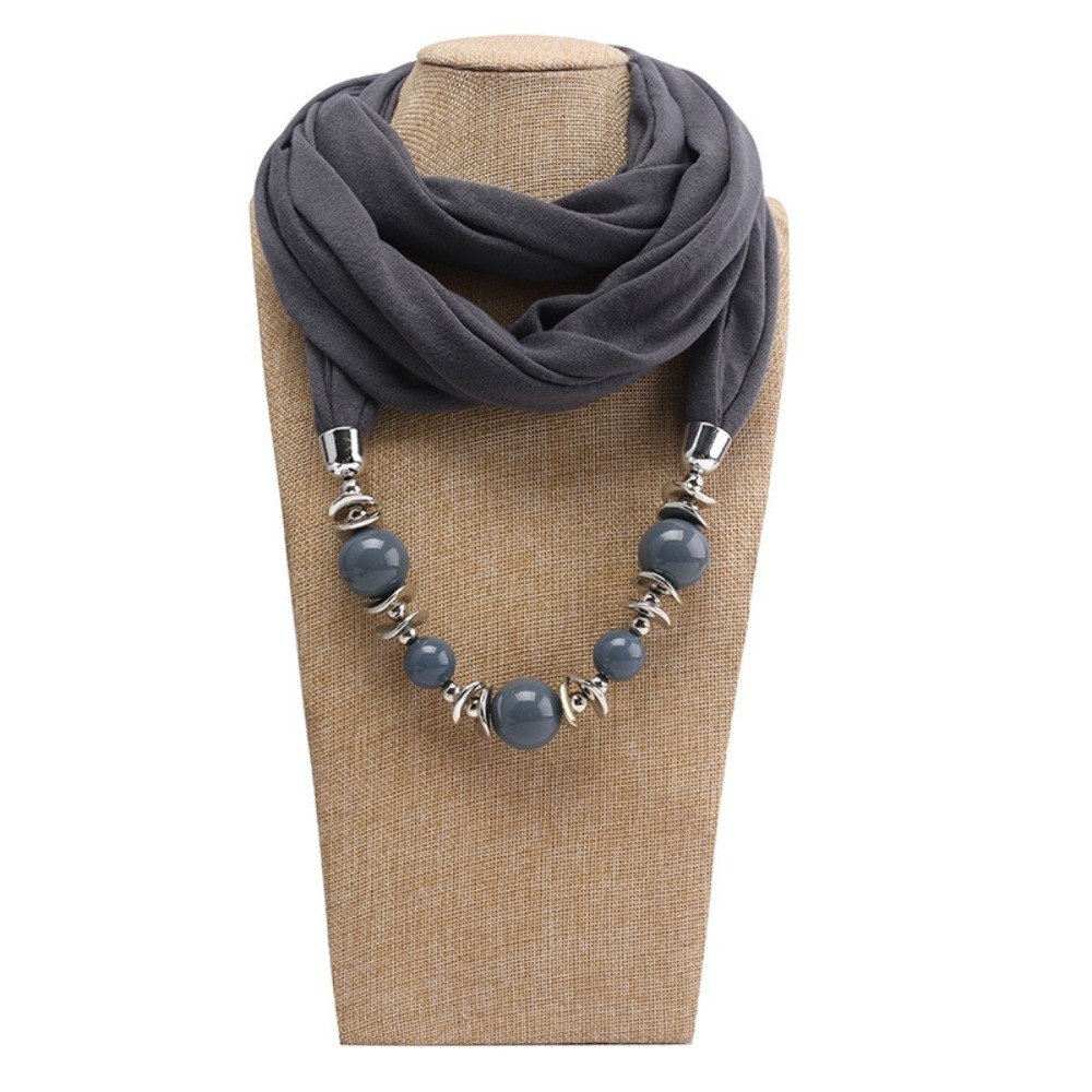 ผ้าพันคอชีฟองแบบมีลูกปัด สไตล์ - Infinity Scarf Knit บทวิจารณ์และราคา